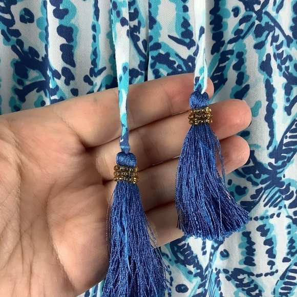 Lilly Pulitzer Sparkling Blue Hook Up Pull On Piper Jogger Pants - Picture 7 of 7